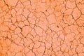 Orange ÃÂracks texture ground surface soil, drought, dried clay, ground on Mars